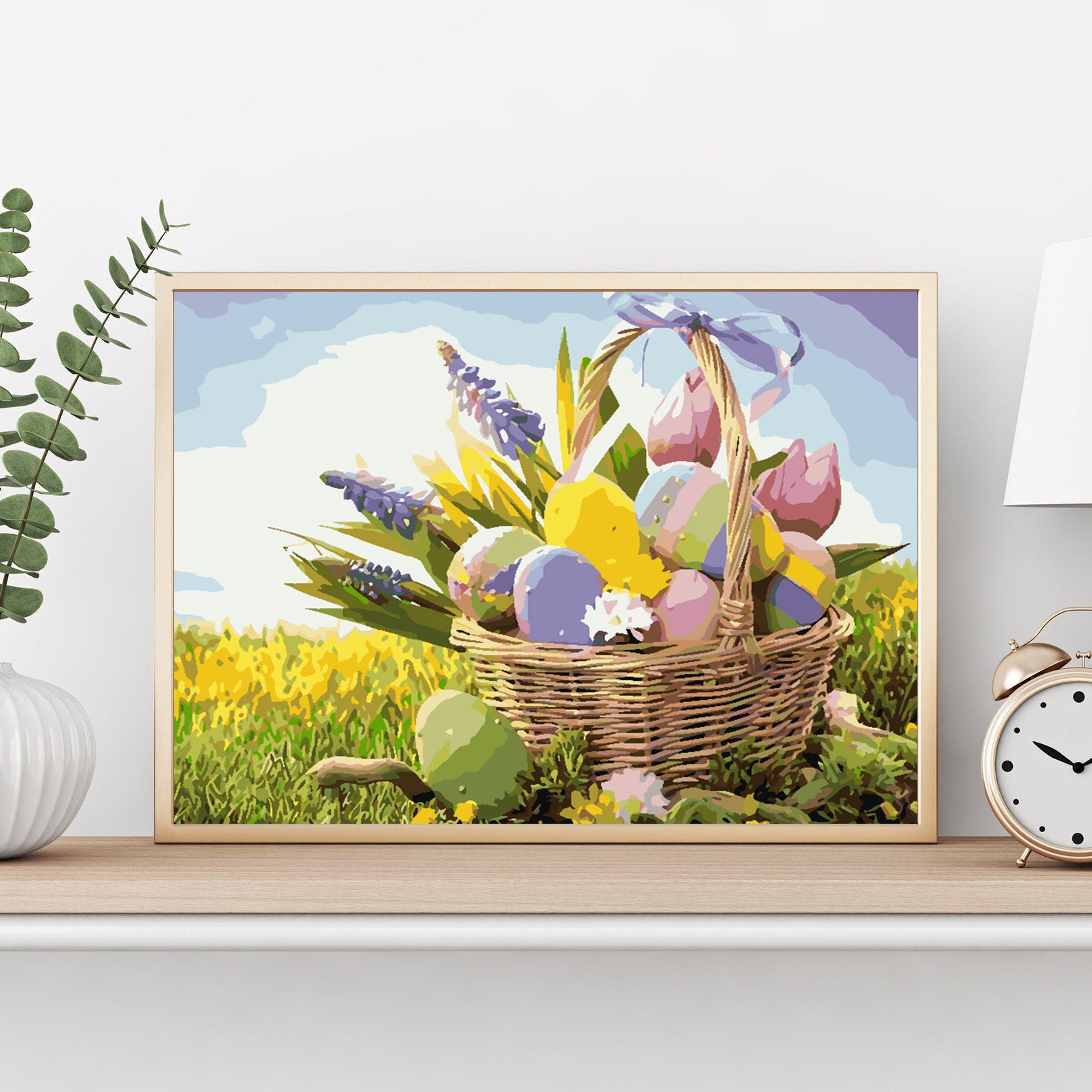 Malen nach Zahlen - Tulpen und Ostereier 4246