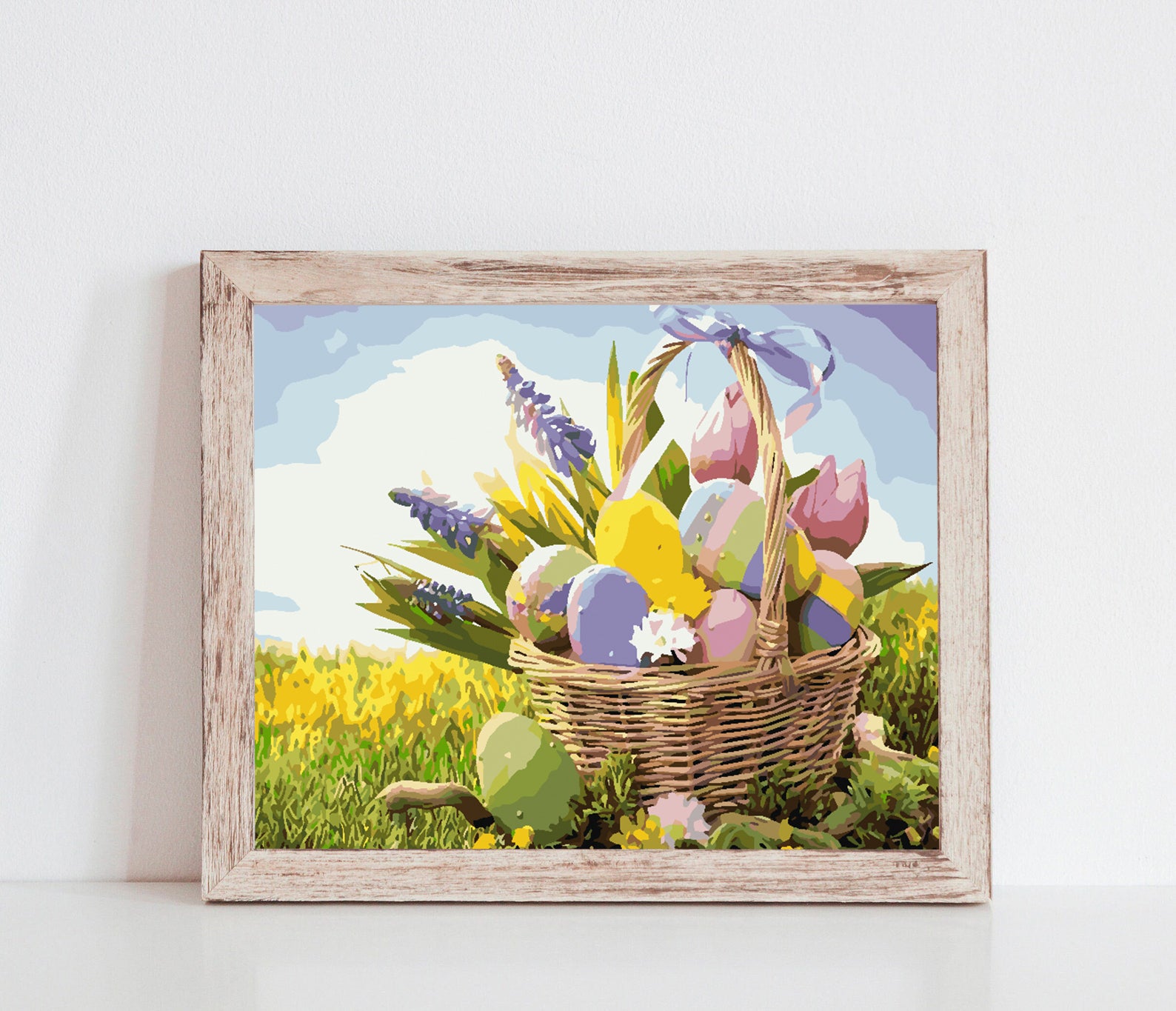 Malen nach Zahlen - Tulpen und Ostereier 4246