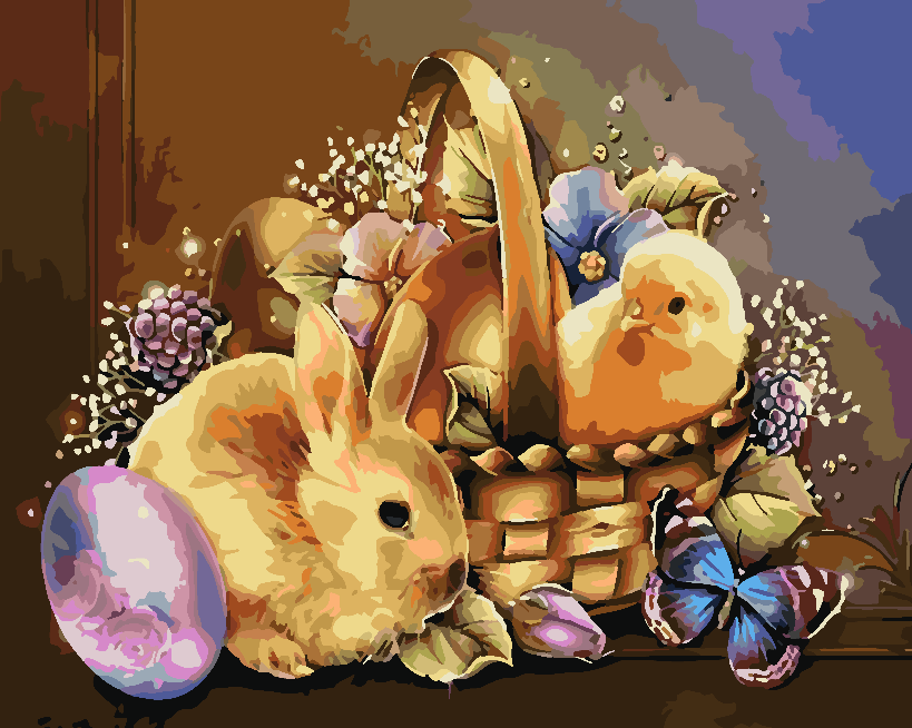 Malen nach Zahlen - Osterkörbchen 4248