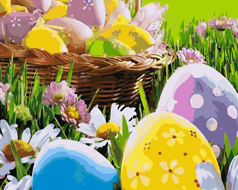 Pictura pe numere - Ouă de Paște 4249