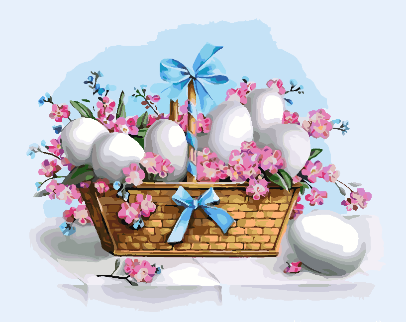 Malen nach Zahlen - Osterkörbchen 4251