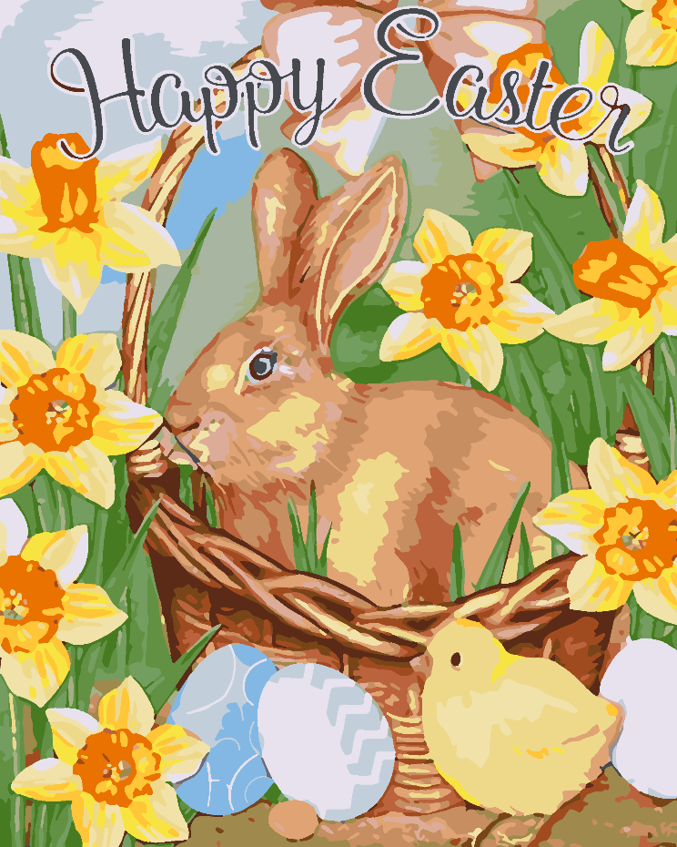 Pictura pe numere - Paște Fericit 4258