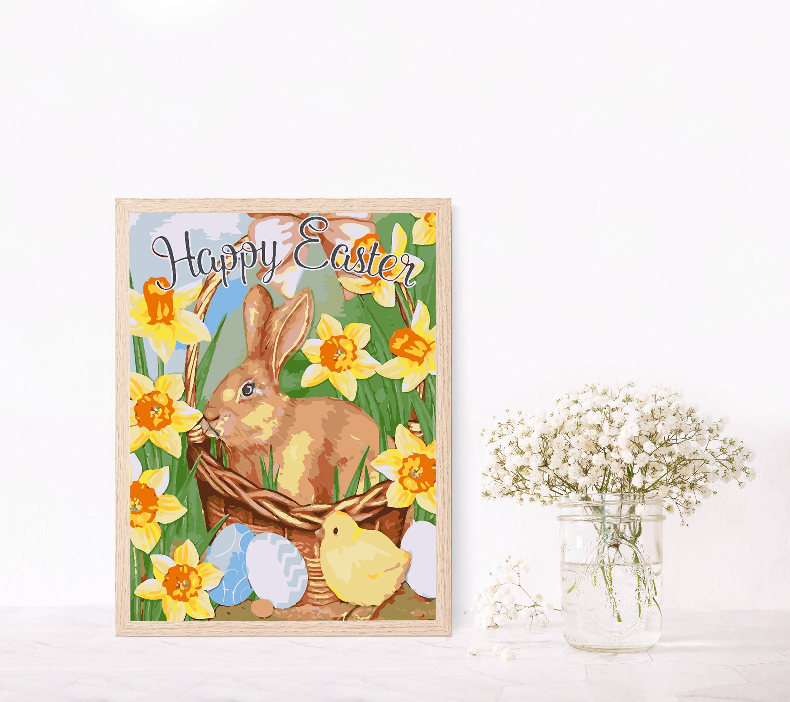 Malen nach Zahlen - Frohe Ostern 4258