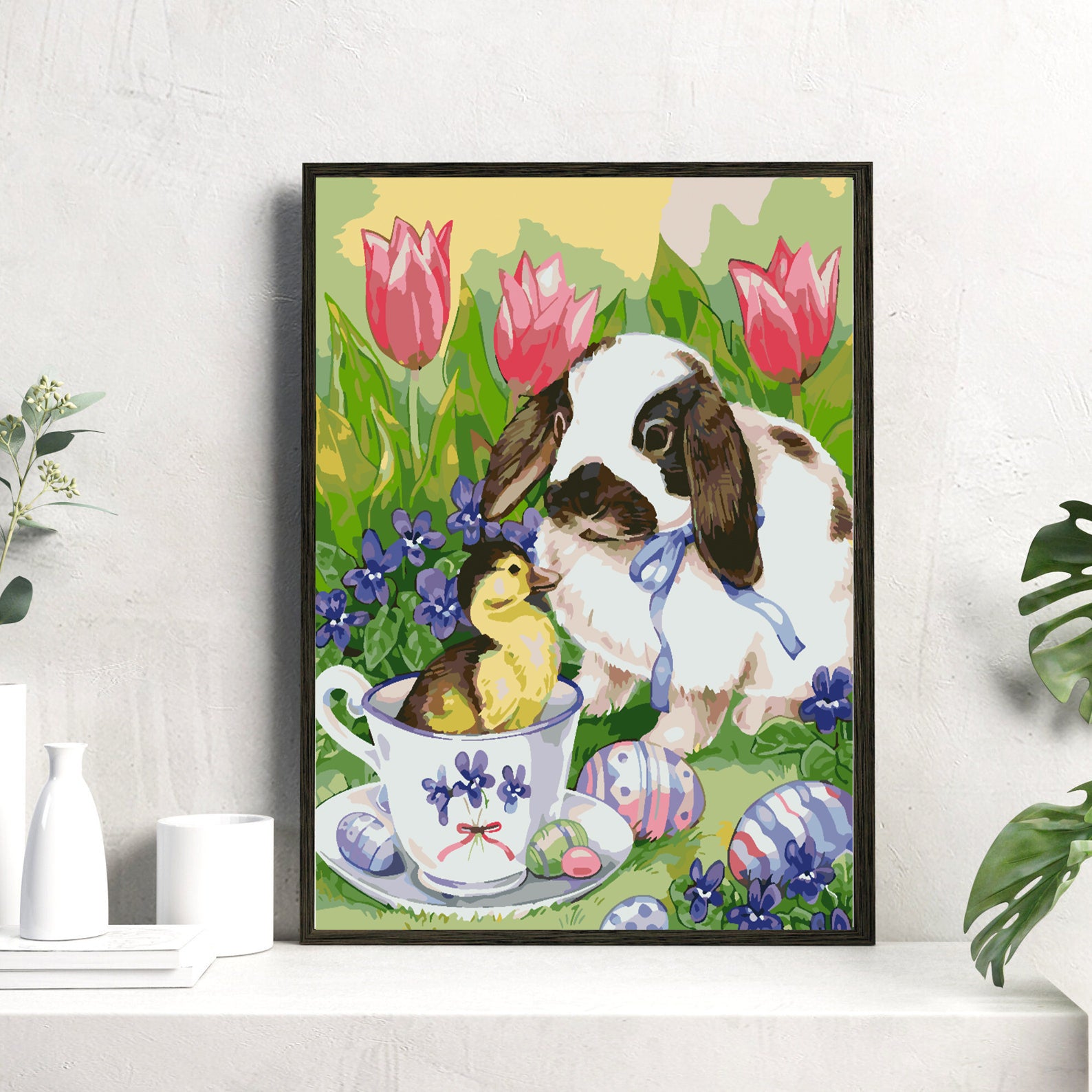 Malen nach Zahlen - Hund mit Entlein 4262