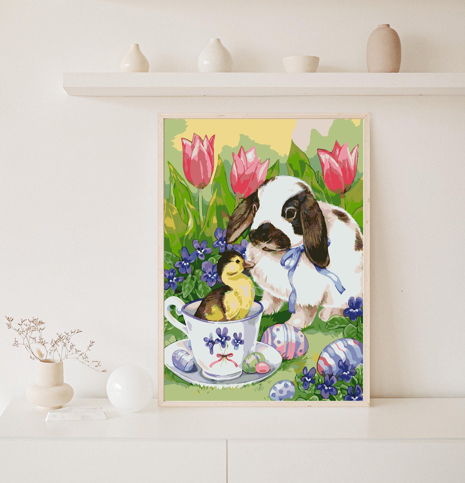 Malen nach Zahlen - Hund mit Entlein 4262