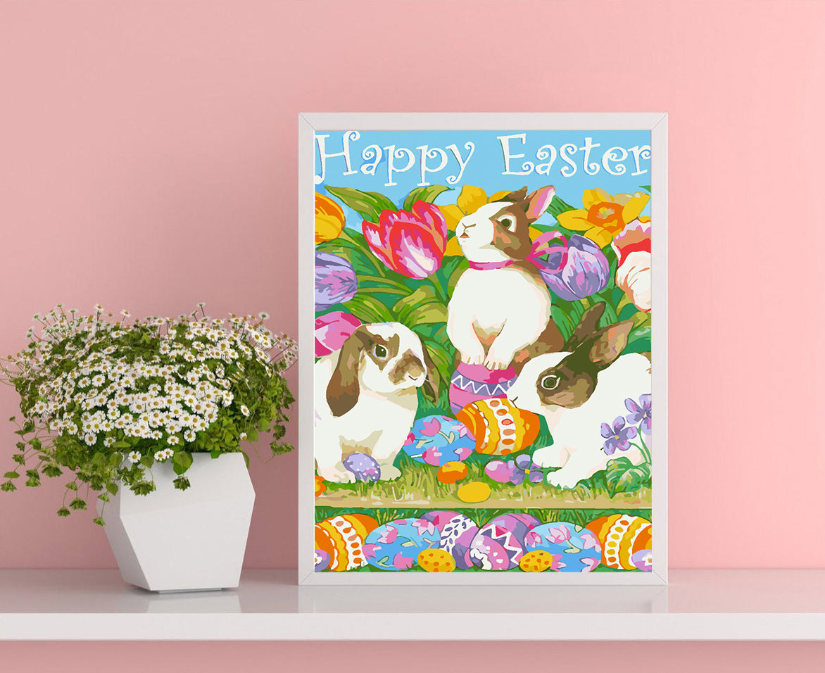 Malen nach Zahlen - Frohe Ostern 4265