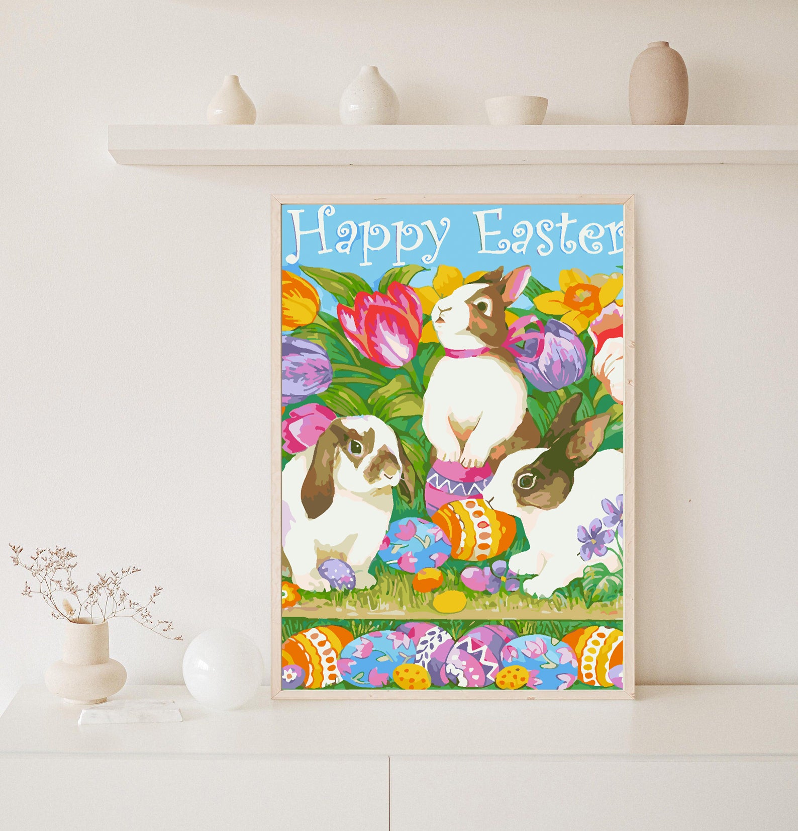 Malen nach Zahlen - Frohe Ostern 4265