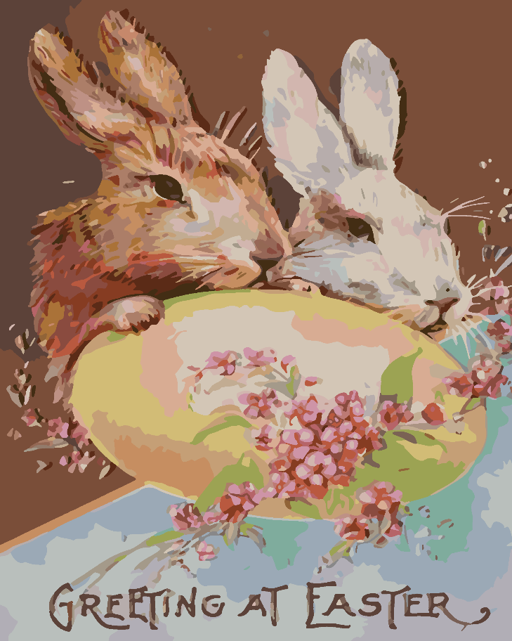 Pictura pe numere - Greeting at Easter 4271