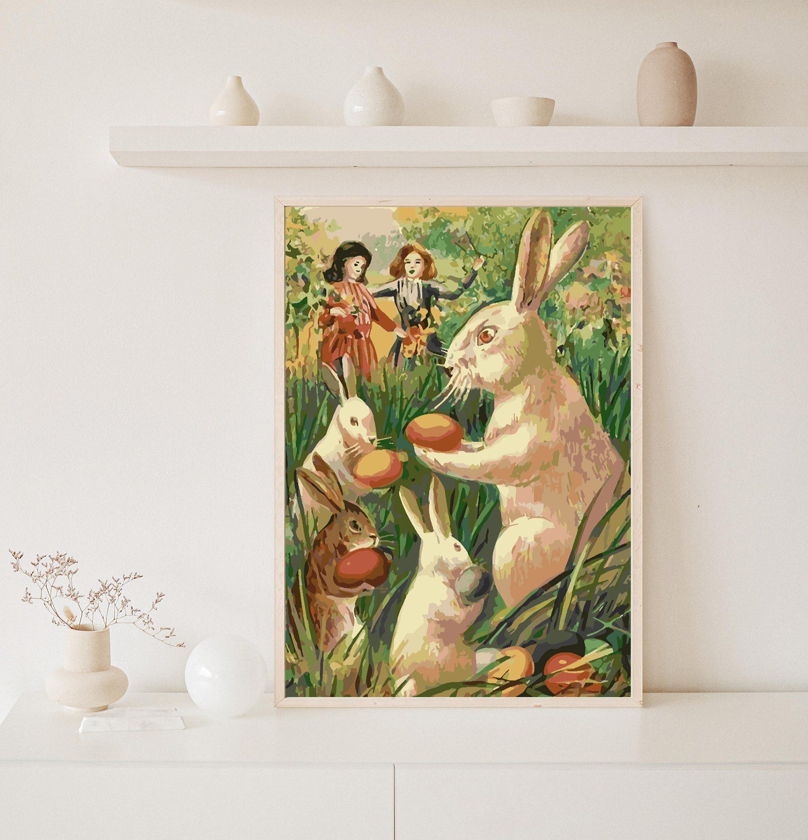 Malen nach Zahlen - Hase mit Ostereiern 4272