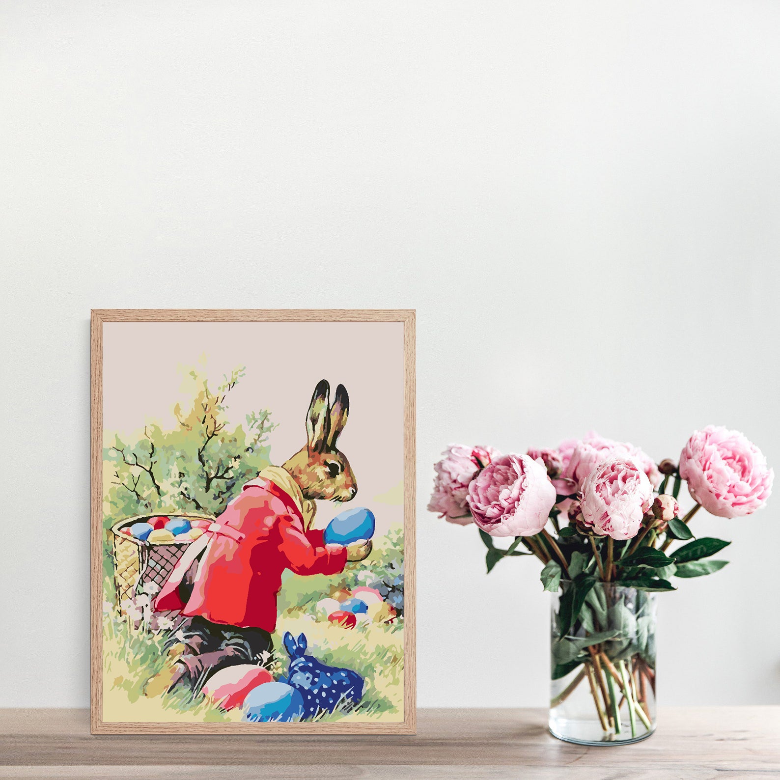 Pictura pe numere - Iepuraș cu Ouă de Paște 4278