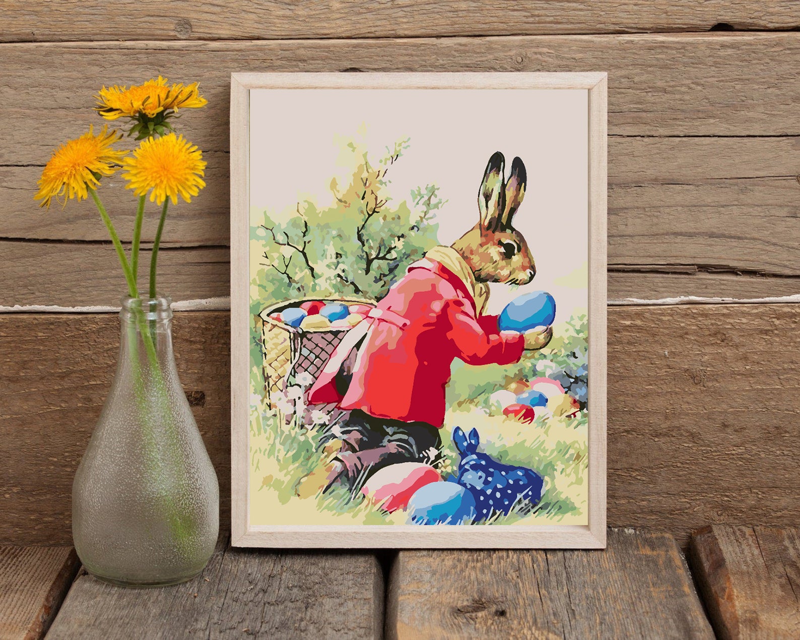 Pictura pe numere - Iepuraș cu Ouă de Paște 4278