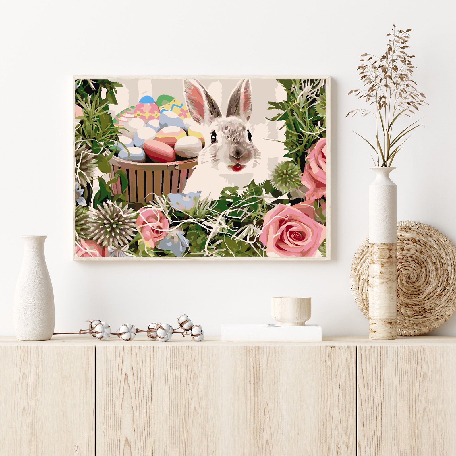 Malen nach Zahlen - Hase mit Osterkorb 4282