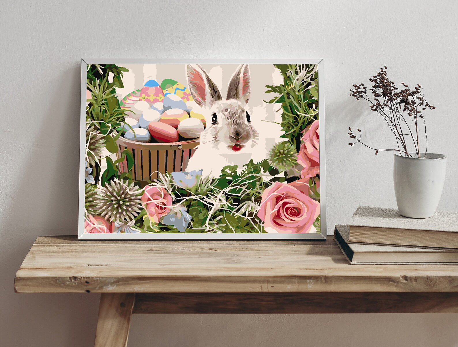 Malen nach Zahlen - Hase mit Osterkorb 4282