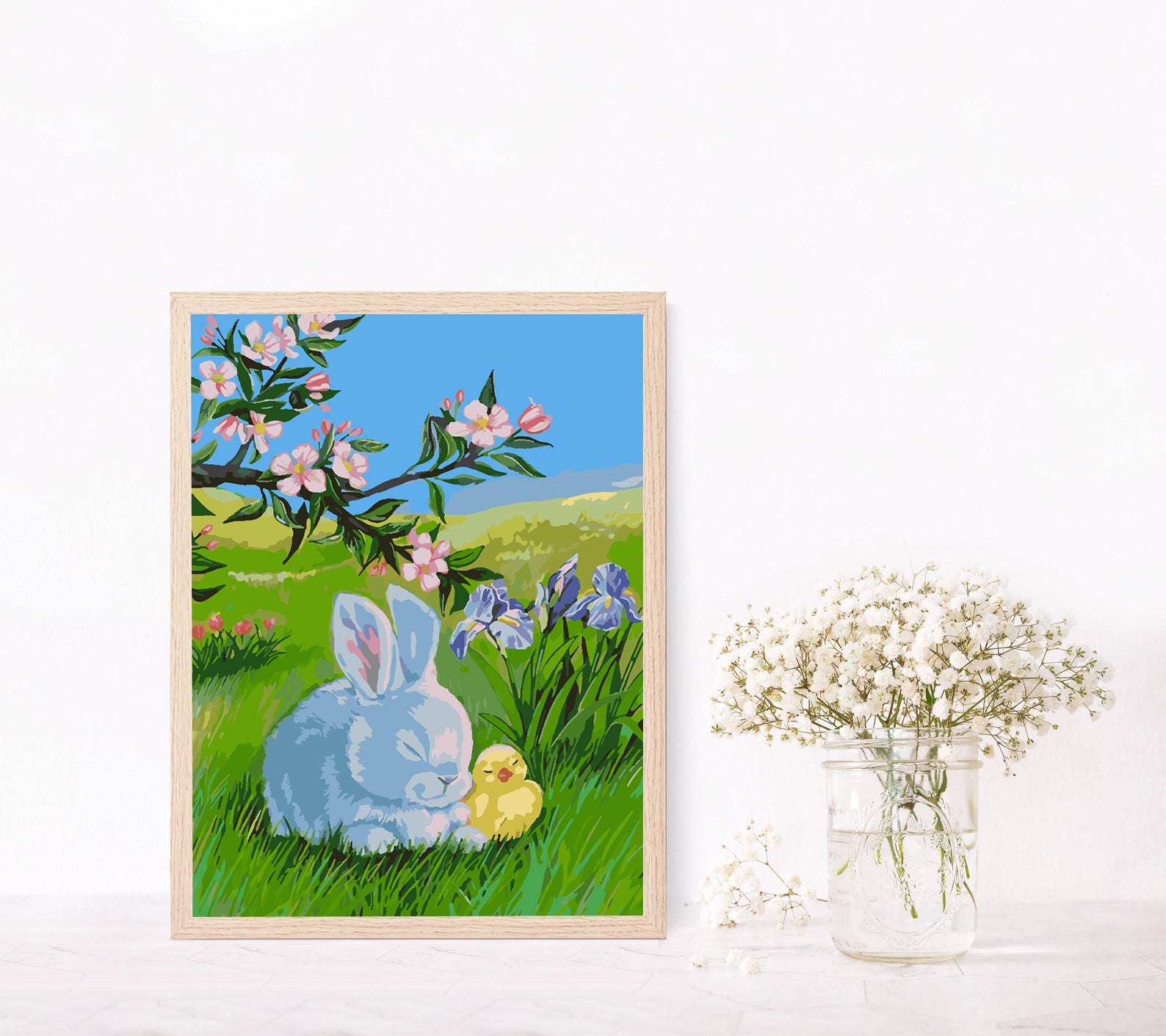 Peinture par numéros - Lapin avec poussin 4290