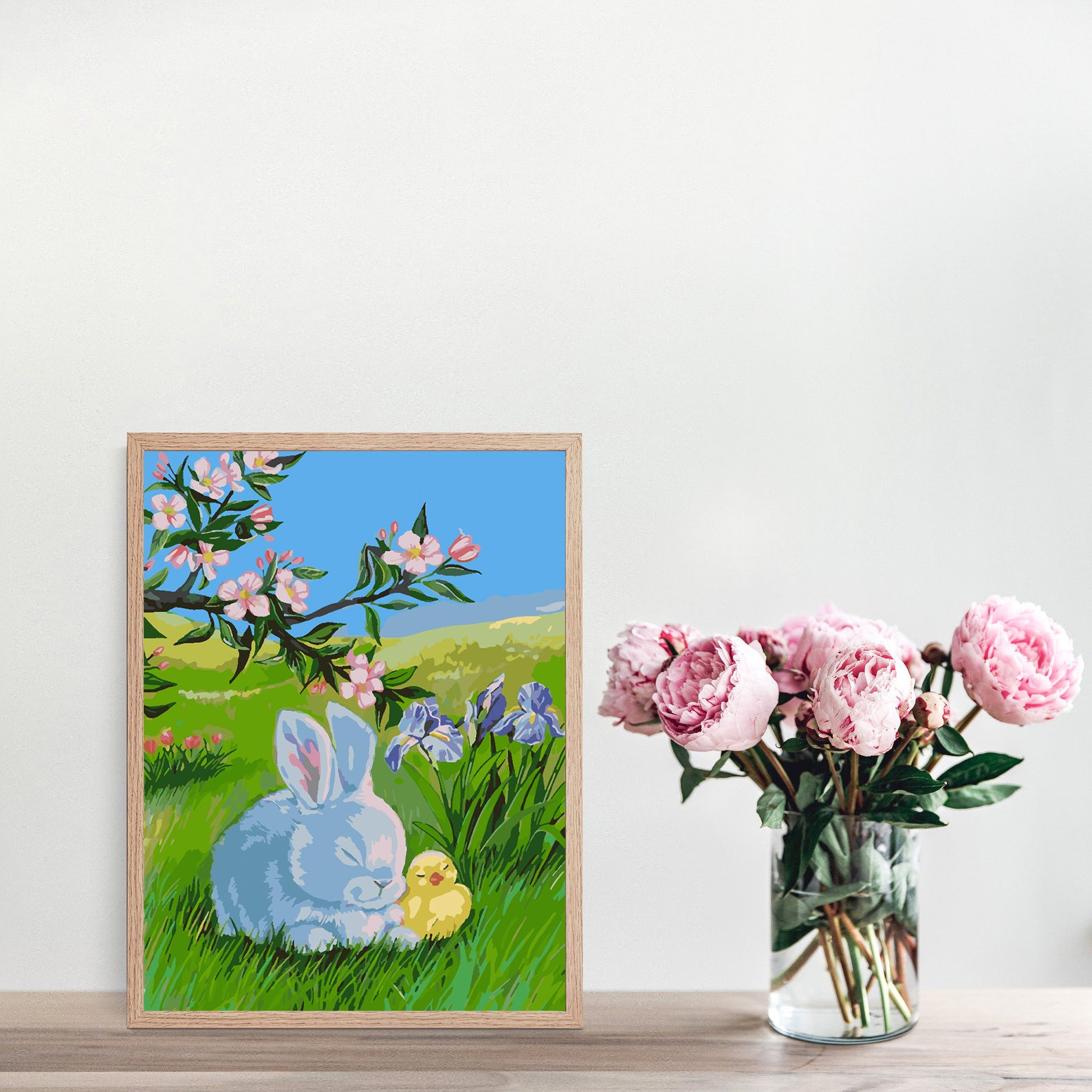Peinture par numéros - Lapin avec poussin 4290
