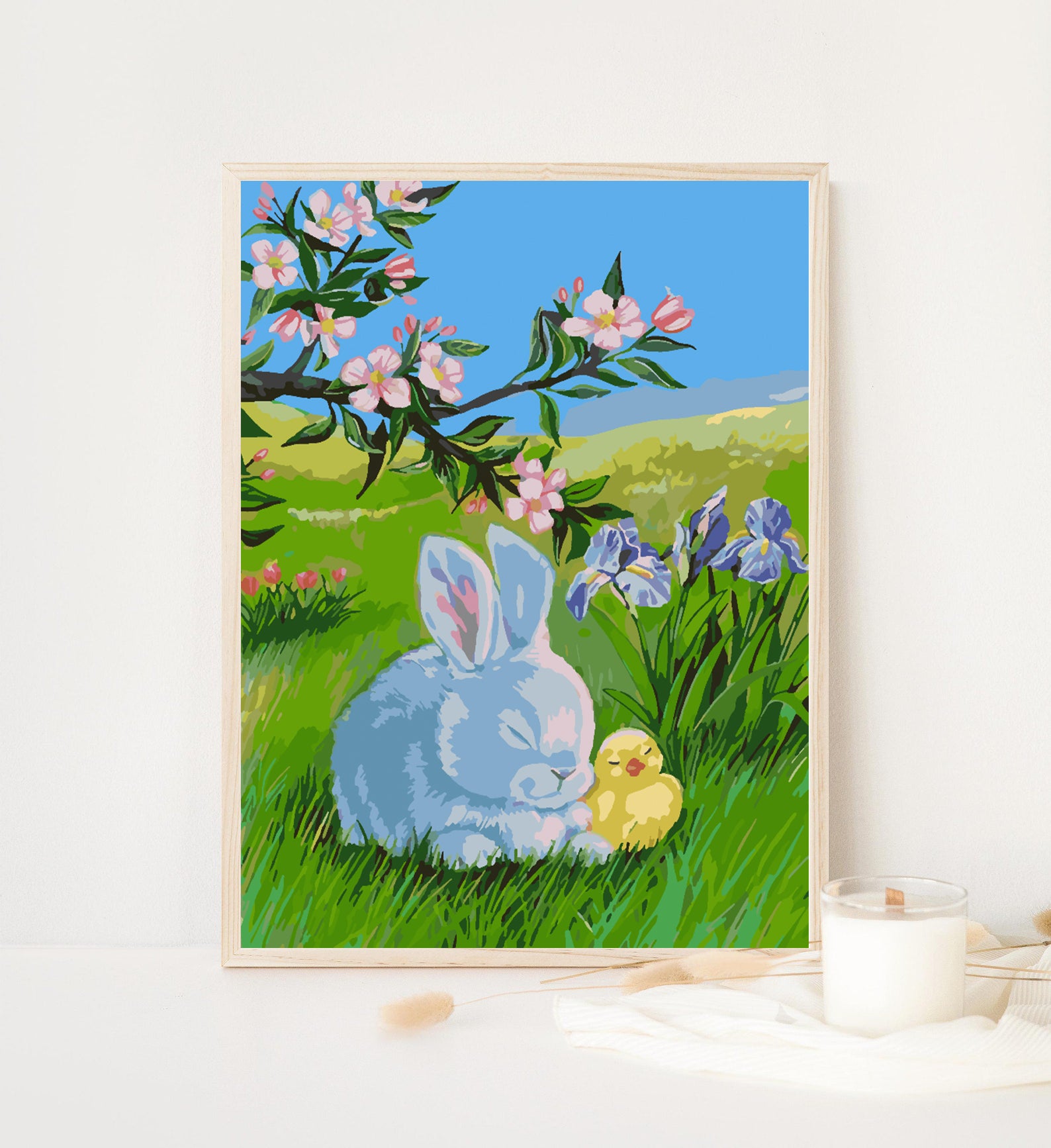 Peinture par numéros - Lapin avec poussin 4290