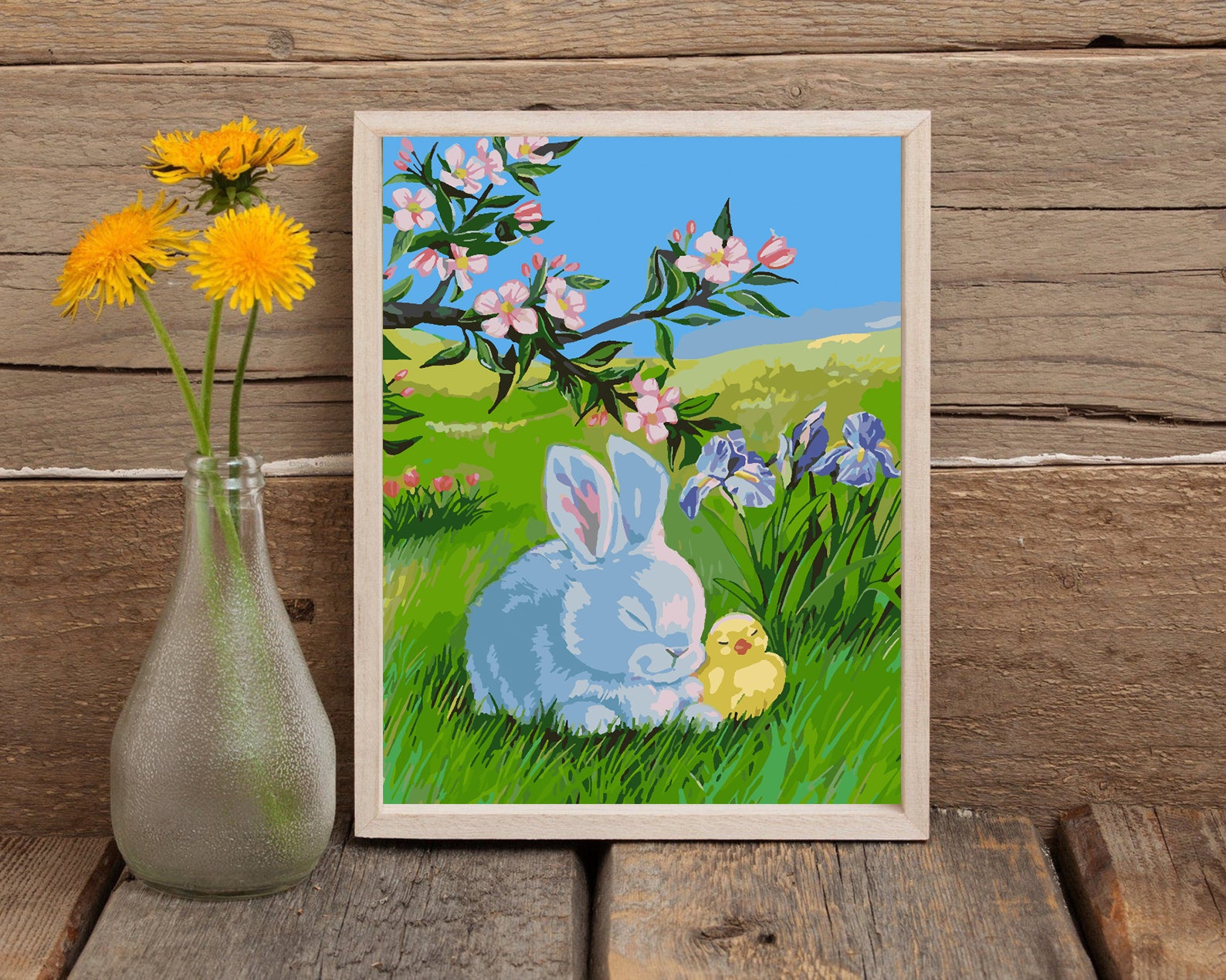 Peinture par numéros - Lapin avec poussin 4290