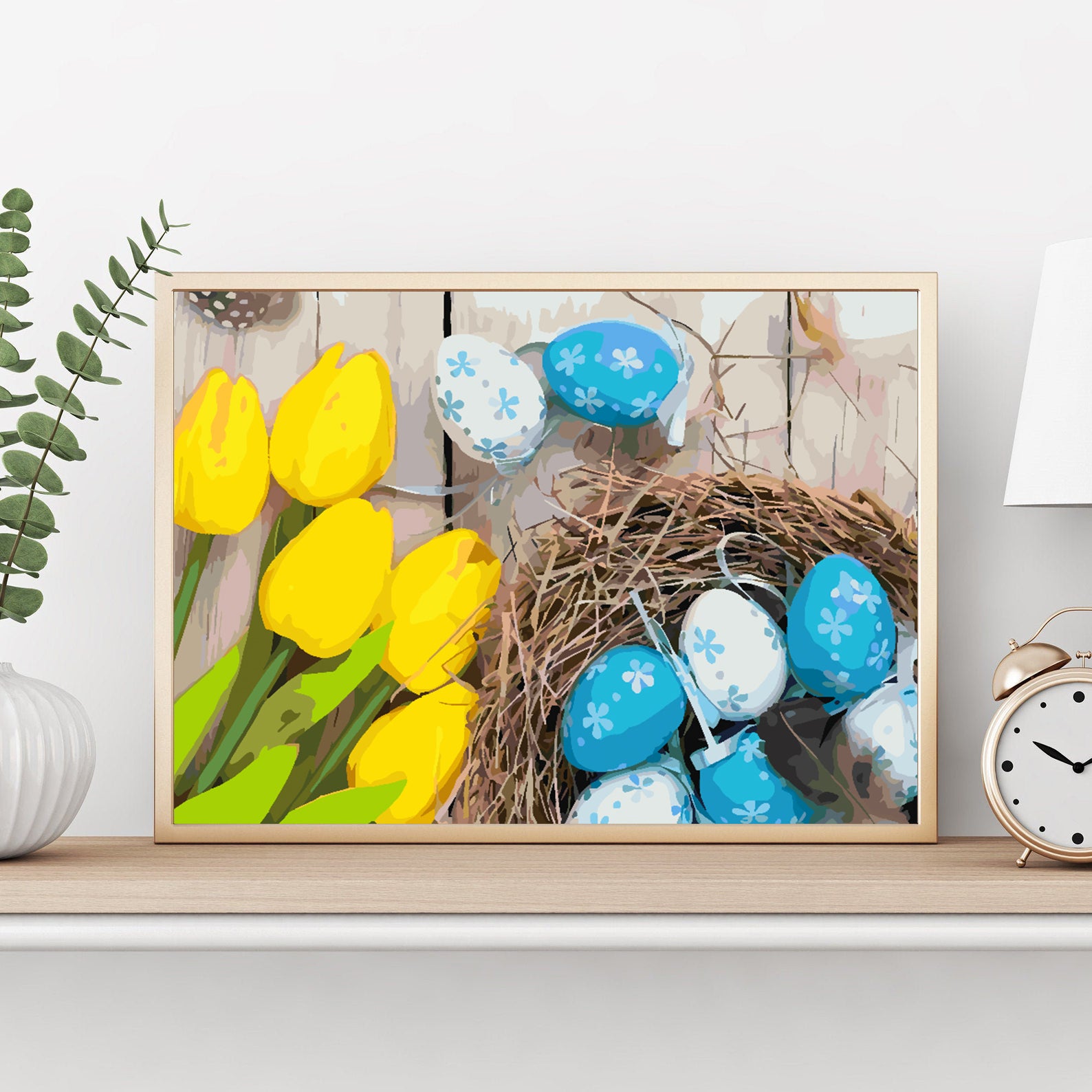 Malen nach Zahlen - Ostereier mit Blumen 4291