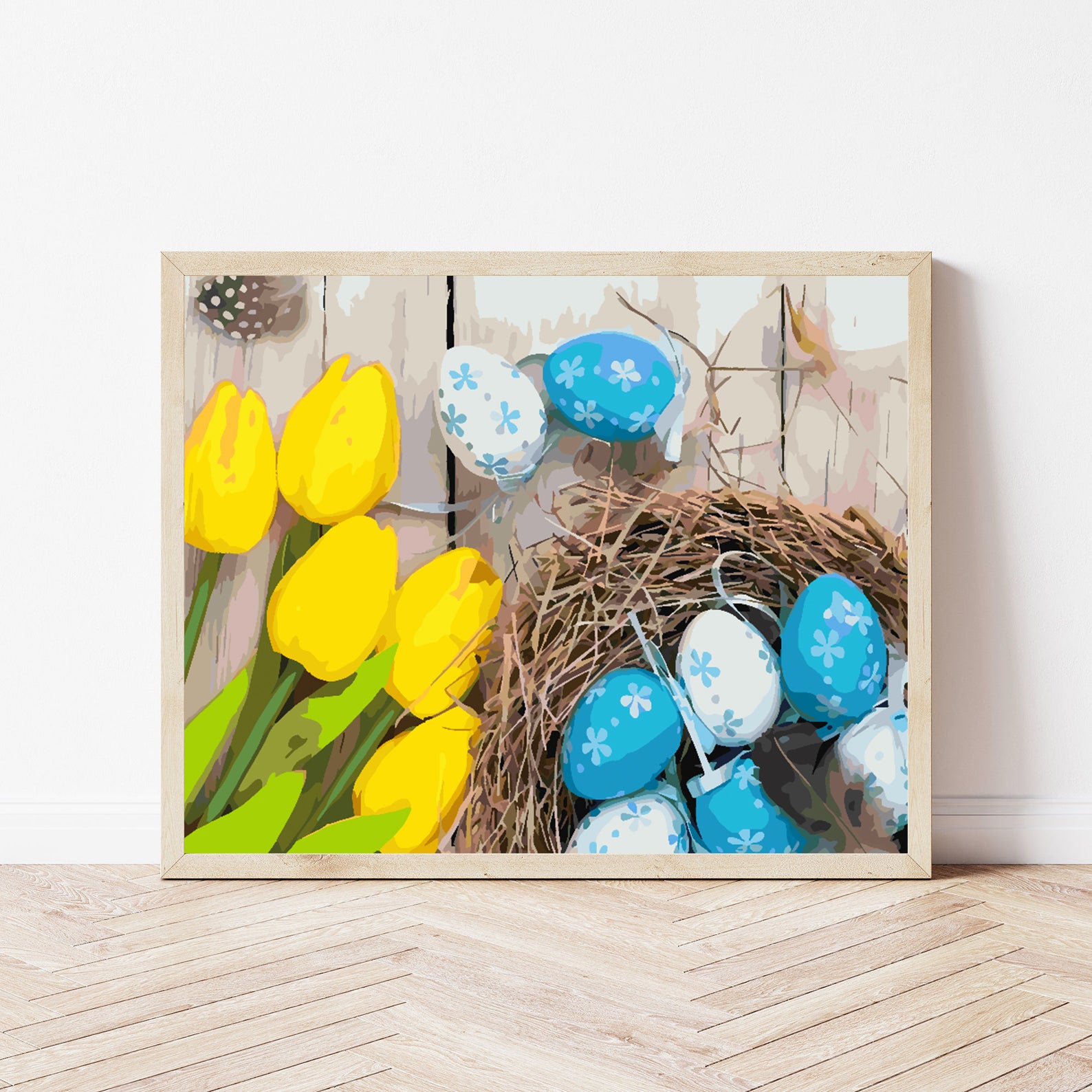 Malen nach Zahlen - Ostereier mit Blumen 4291