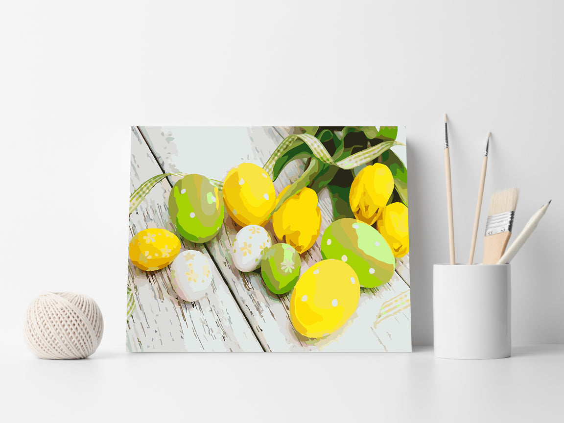 Malen nach Zahlen - Ostereier mit Blumen 4292