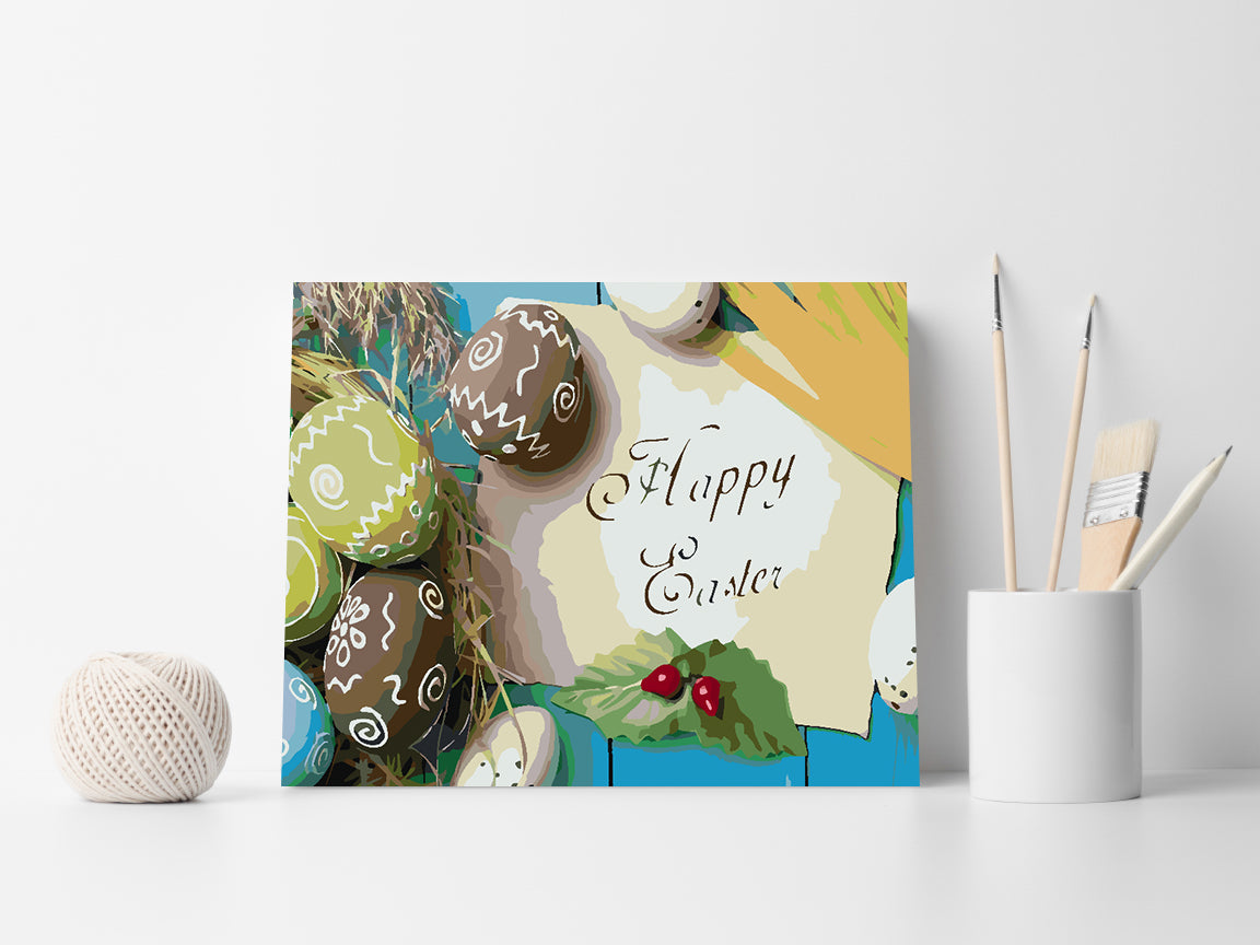 Malen nach Zahlen - Frohe Ostern 4297