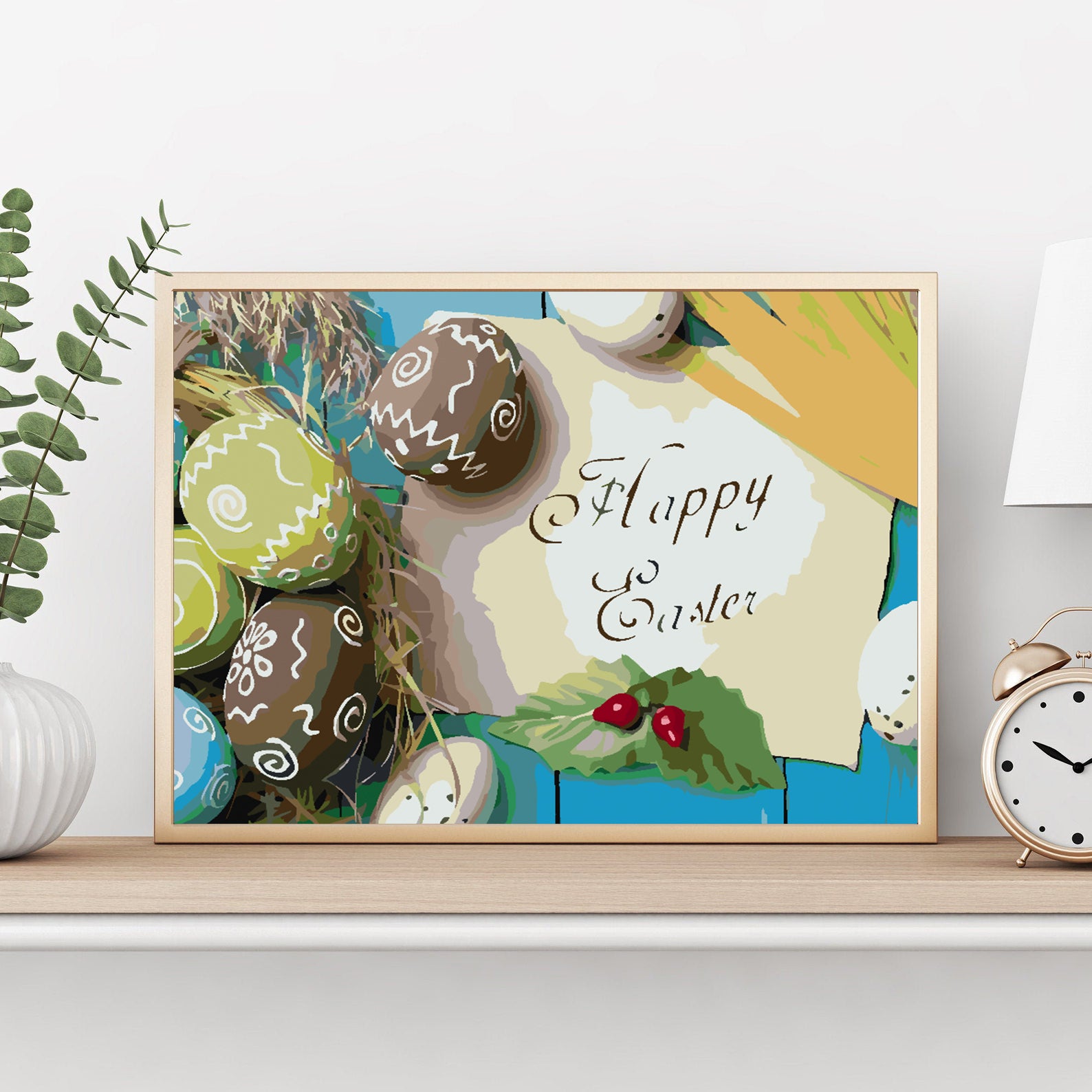 Malen nach Zahlen - Frohe Ostern 4297