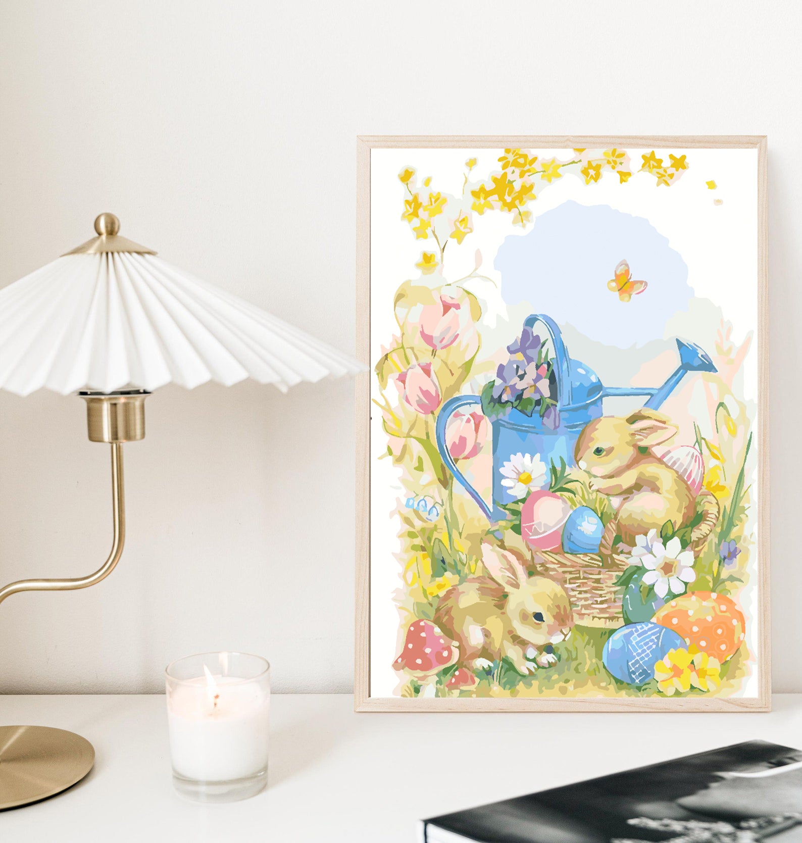 Malen nach Zahlen - Hasen mit Ostereiern 4310