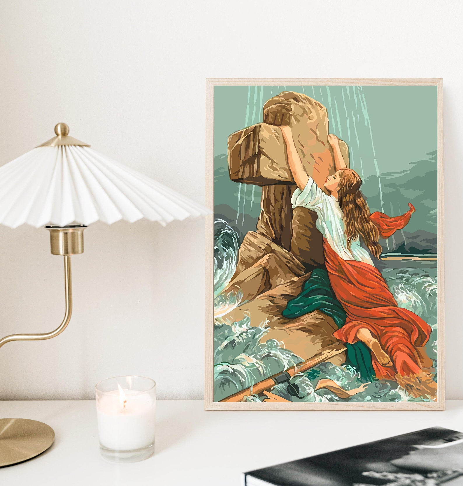 Malen nach Zahlen - Frau am Kreuz 4315