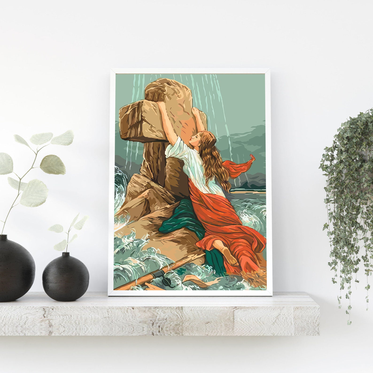 Malen nach Zahlen - Frau am Kreuz 4315