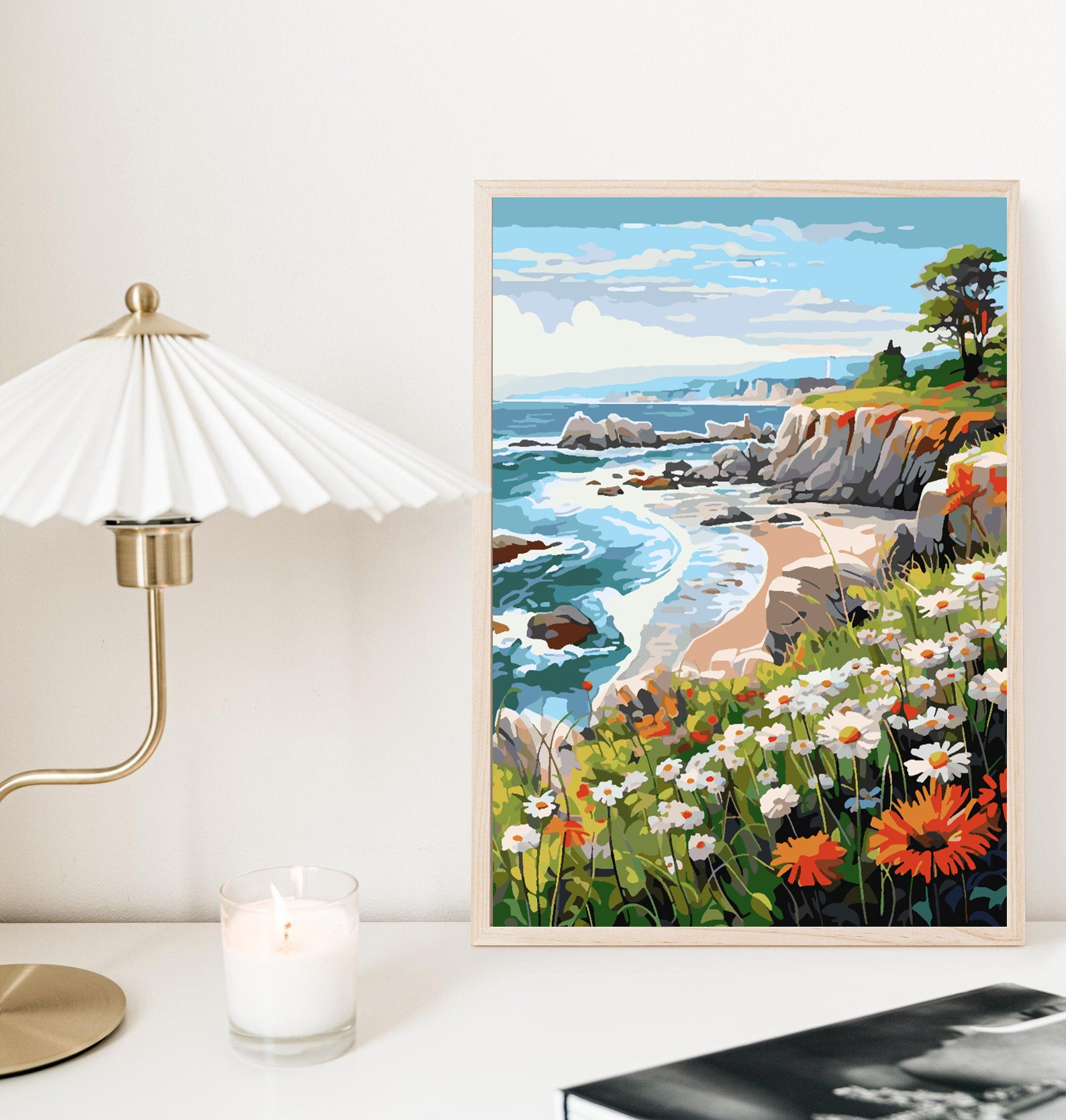 Malen nach Zahlen - Landschaft mit Blumen 4318