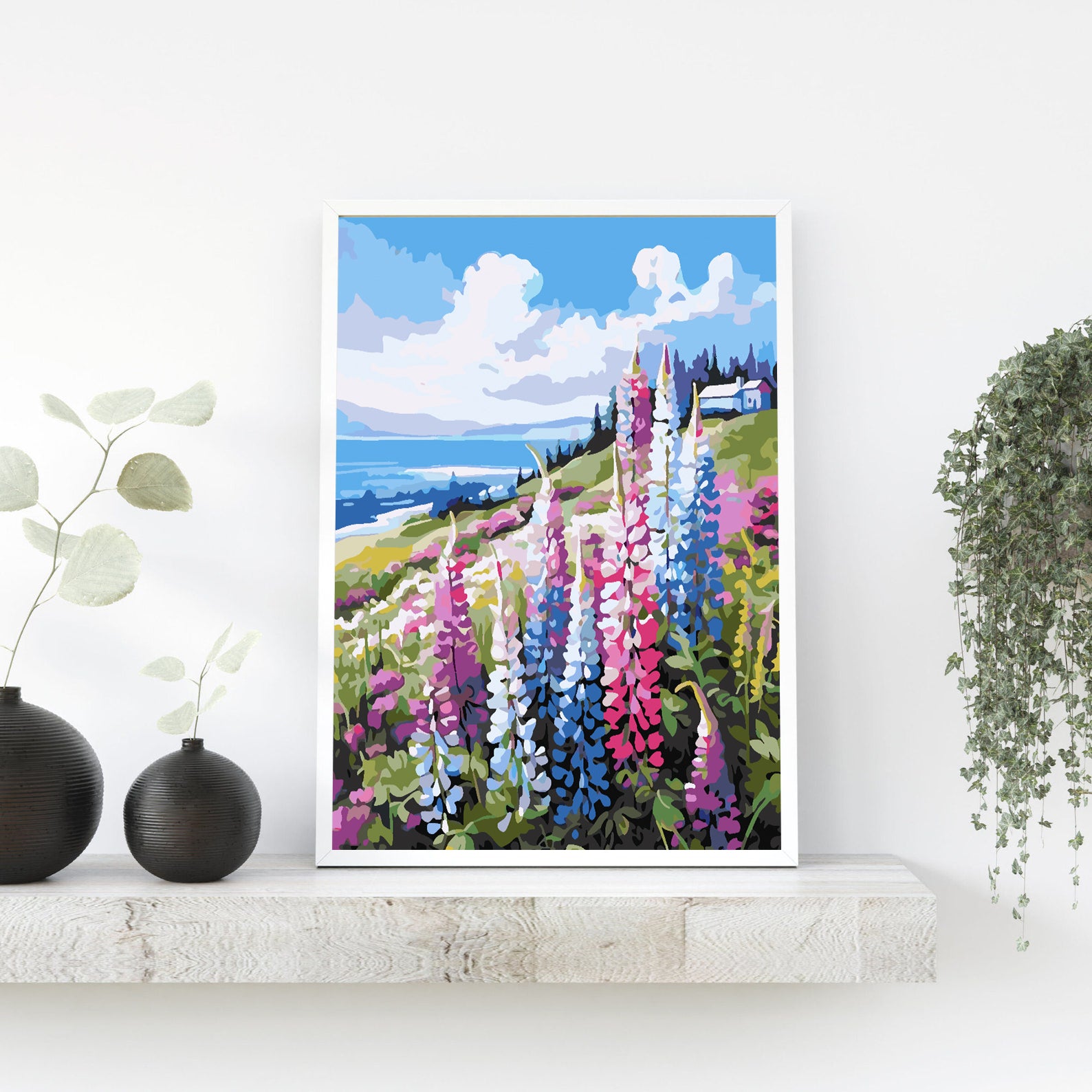 Malen nach Zahlen - Blumenlandschaft 4319