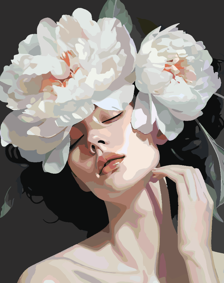 Malen nach Zahlen - Blumenkopf 4323