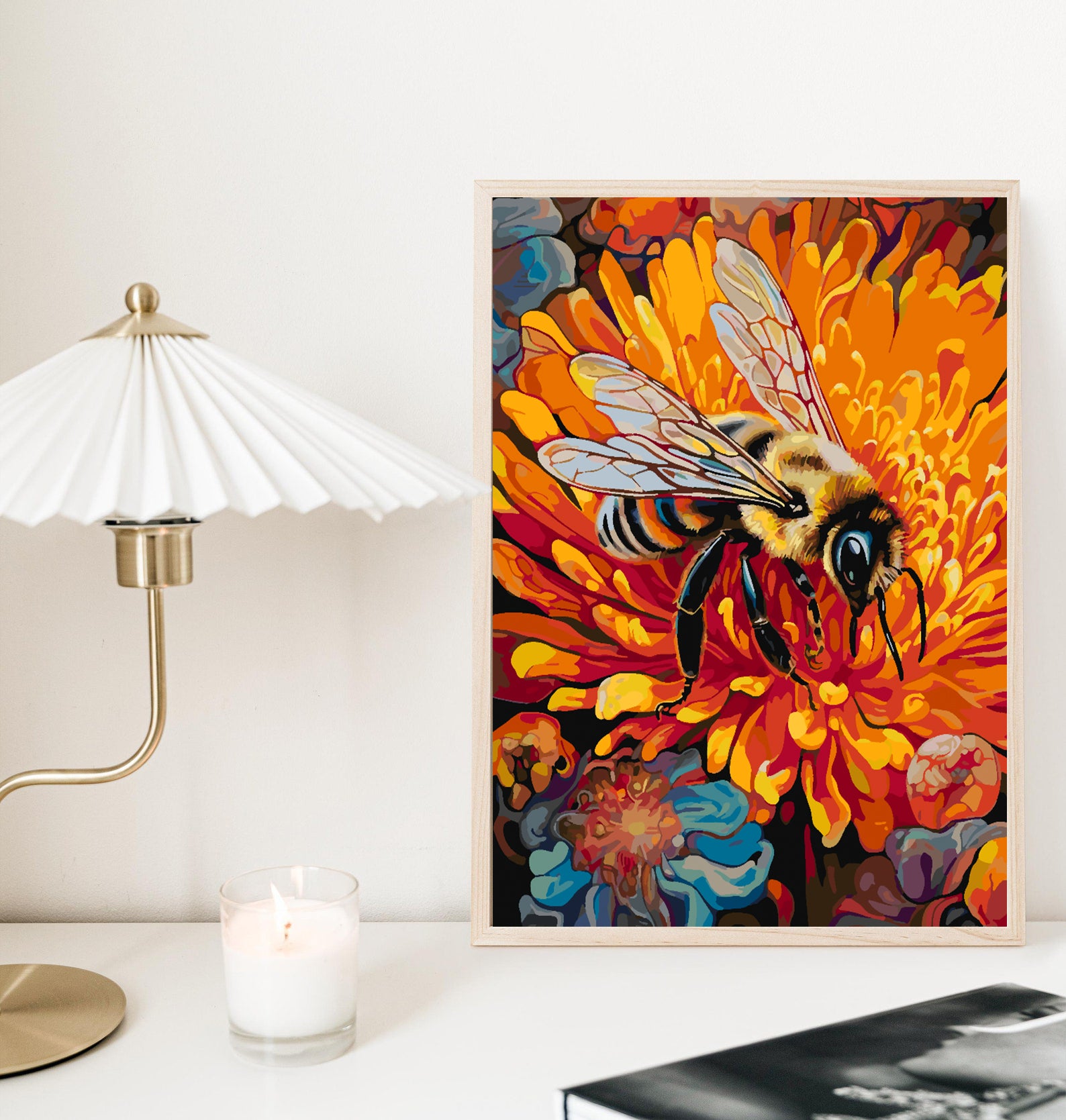 Malen nach Zahlen - Biene auf Blume 4324