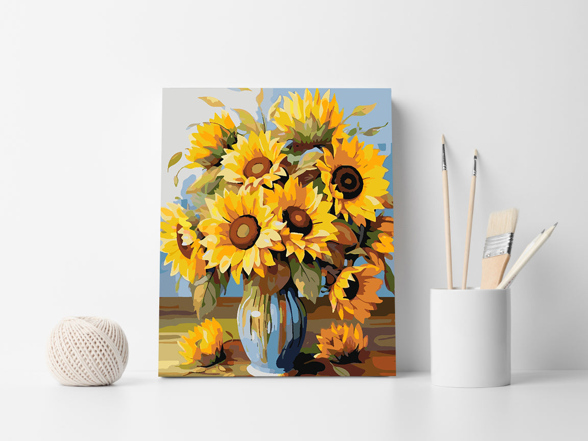 Malen nach Zahlen - Sonnenblume in Vase 4328