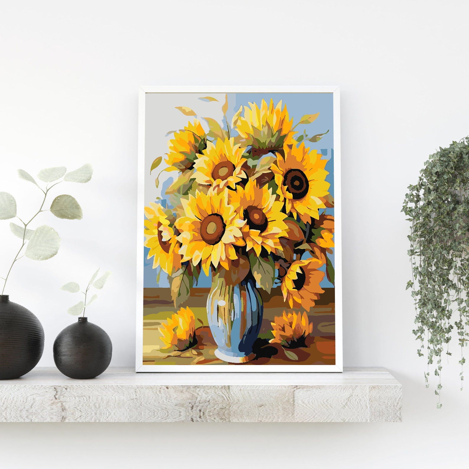 Malen nach Zahlen - Sonnenblume in Vase 4328