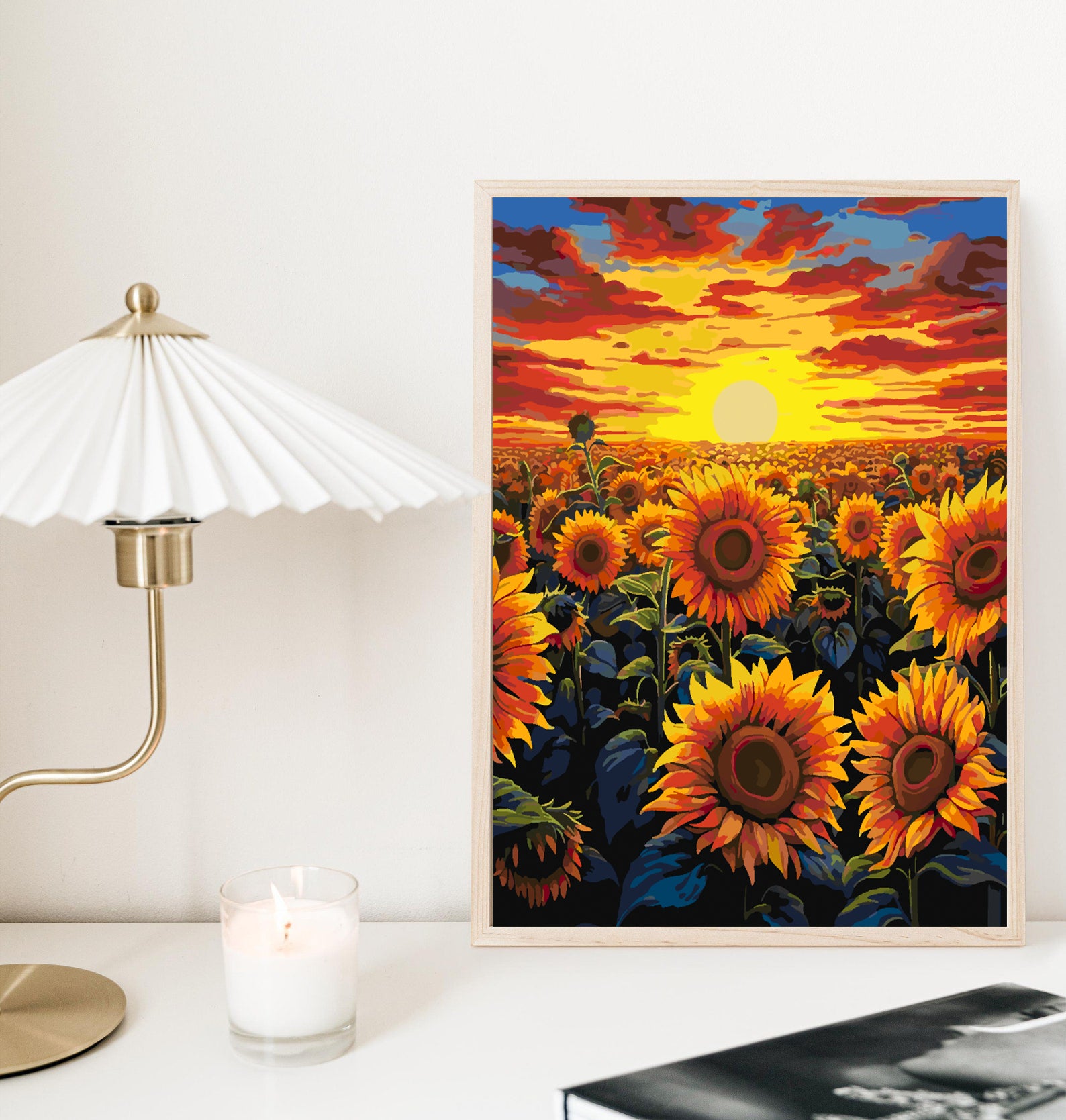 Malen nach Zahlen - Sonnenblumenlandschaft 4329