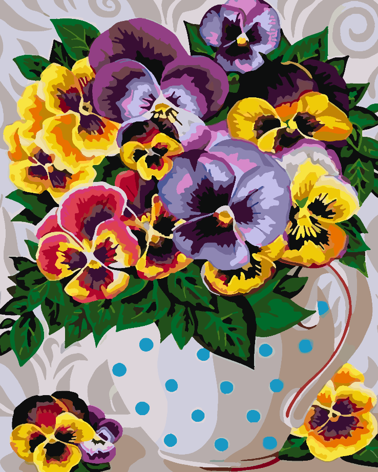 Malen nach Zahlen - Blumen in einer Vase 4333