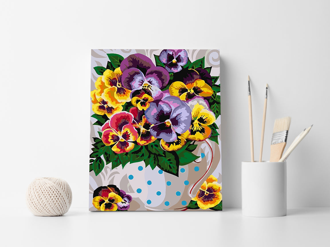 Malen nach Zahlen - Blumen in einer Vase 4333