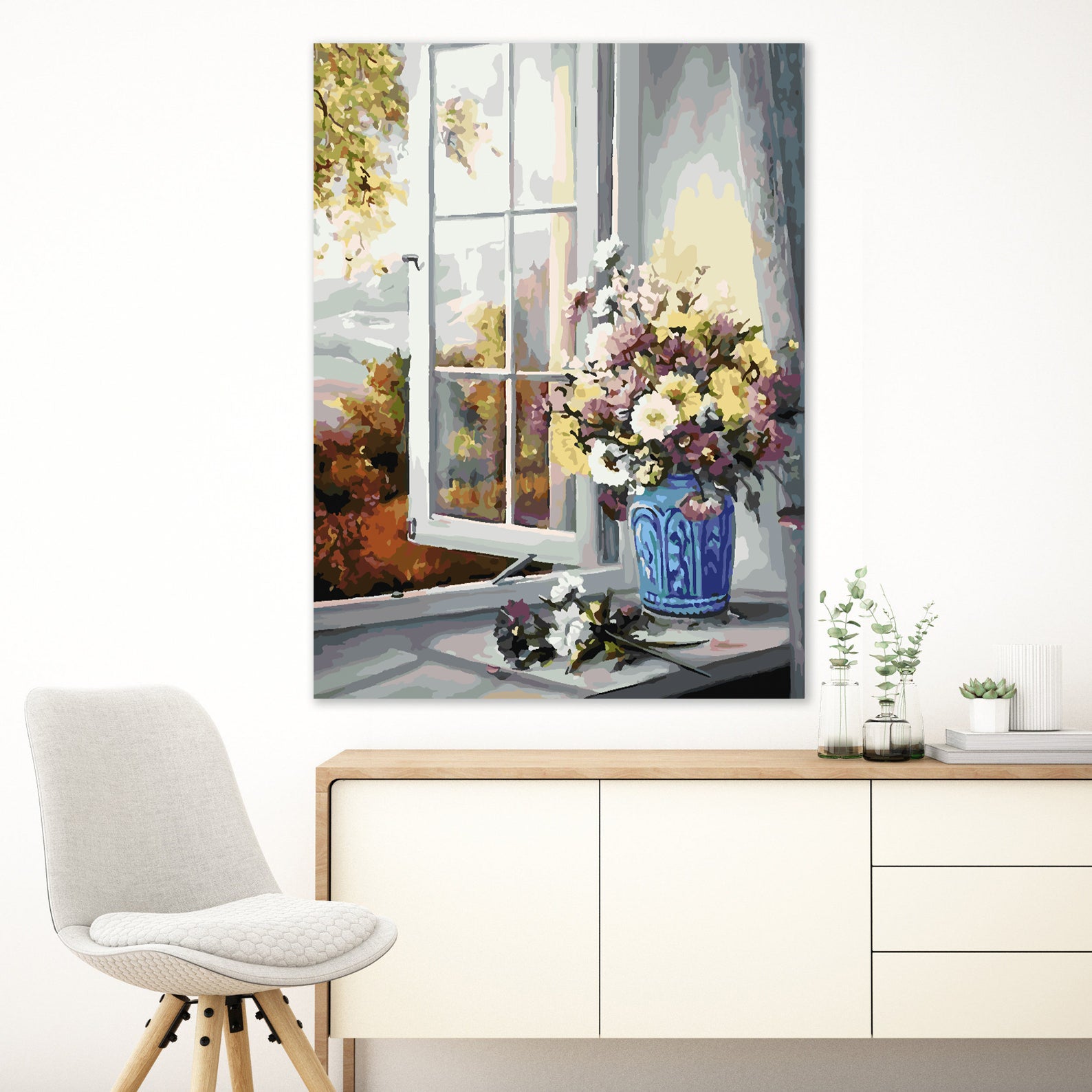 Peinture par numéros - Fleurs dans un vase 4334