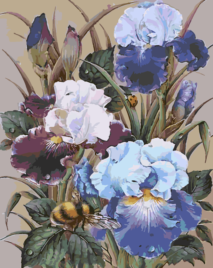 Malen nach Zahlen - Blumen in einer Vase 4338