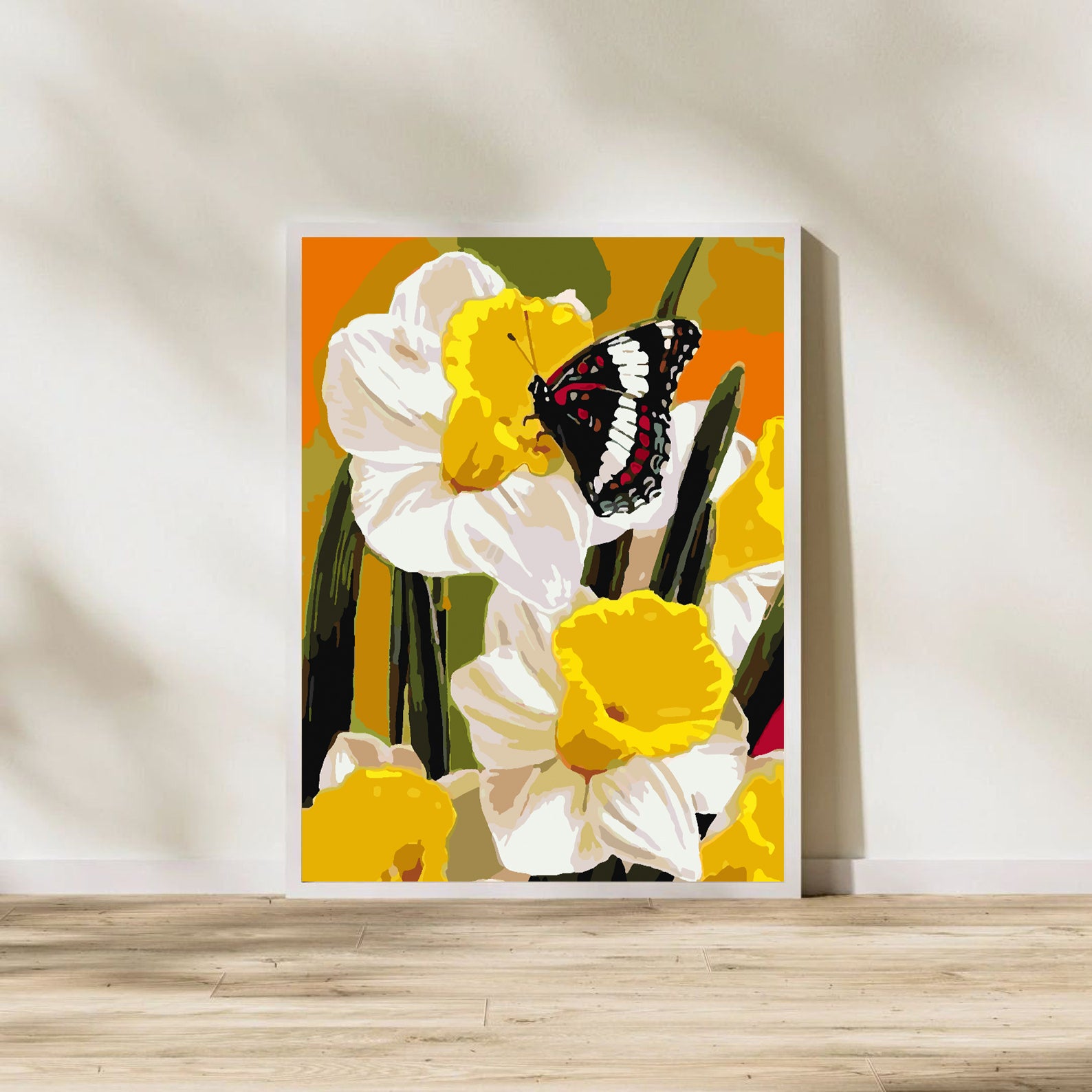 Malen nach Zahlen - Blumen und Schmetterlinge 4341