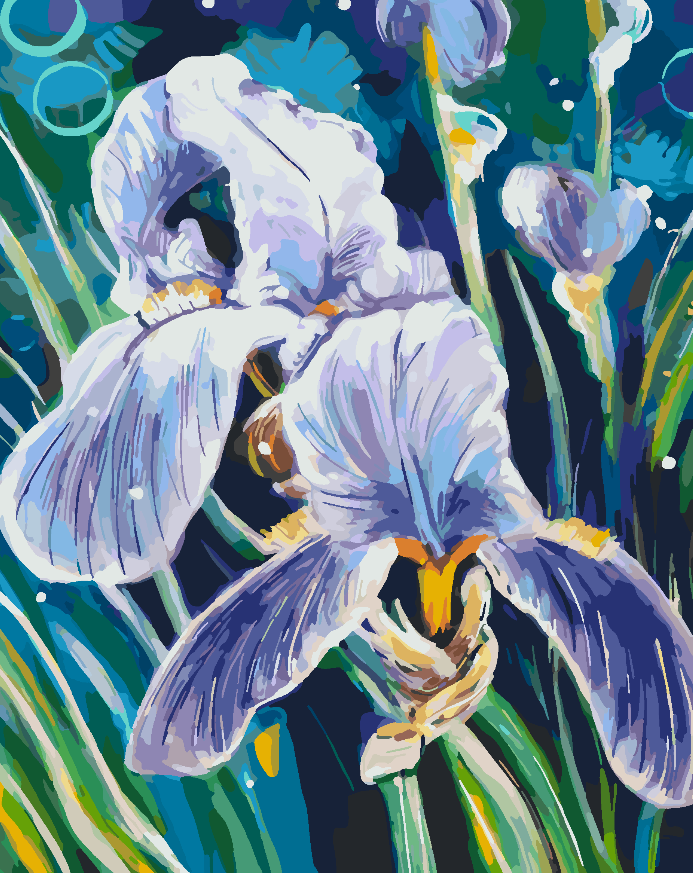 Malen nach Zahlen - Lila Blumen 4344