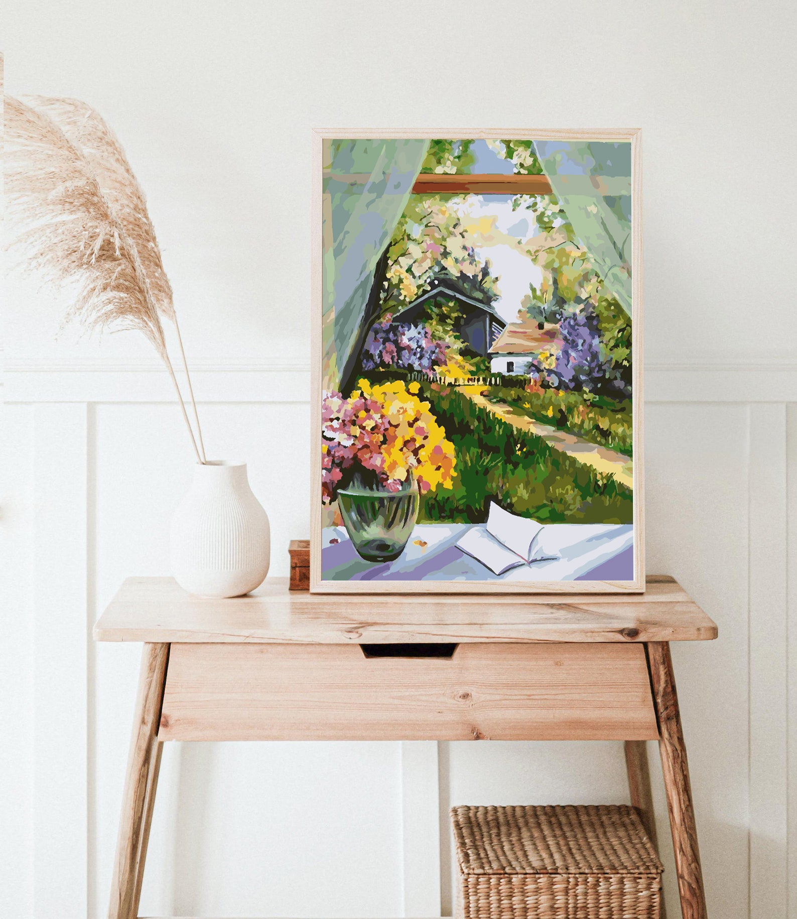 Malen nach Zahlen - Gelbe Blumen in Vase 4347