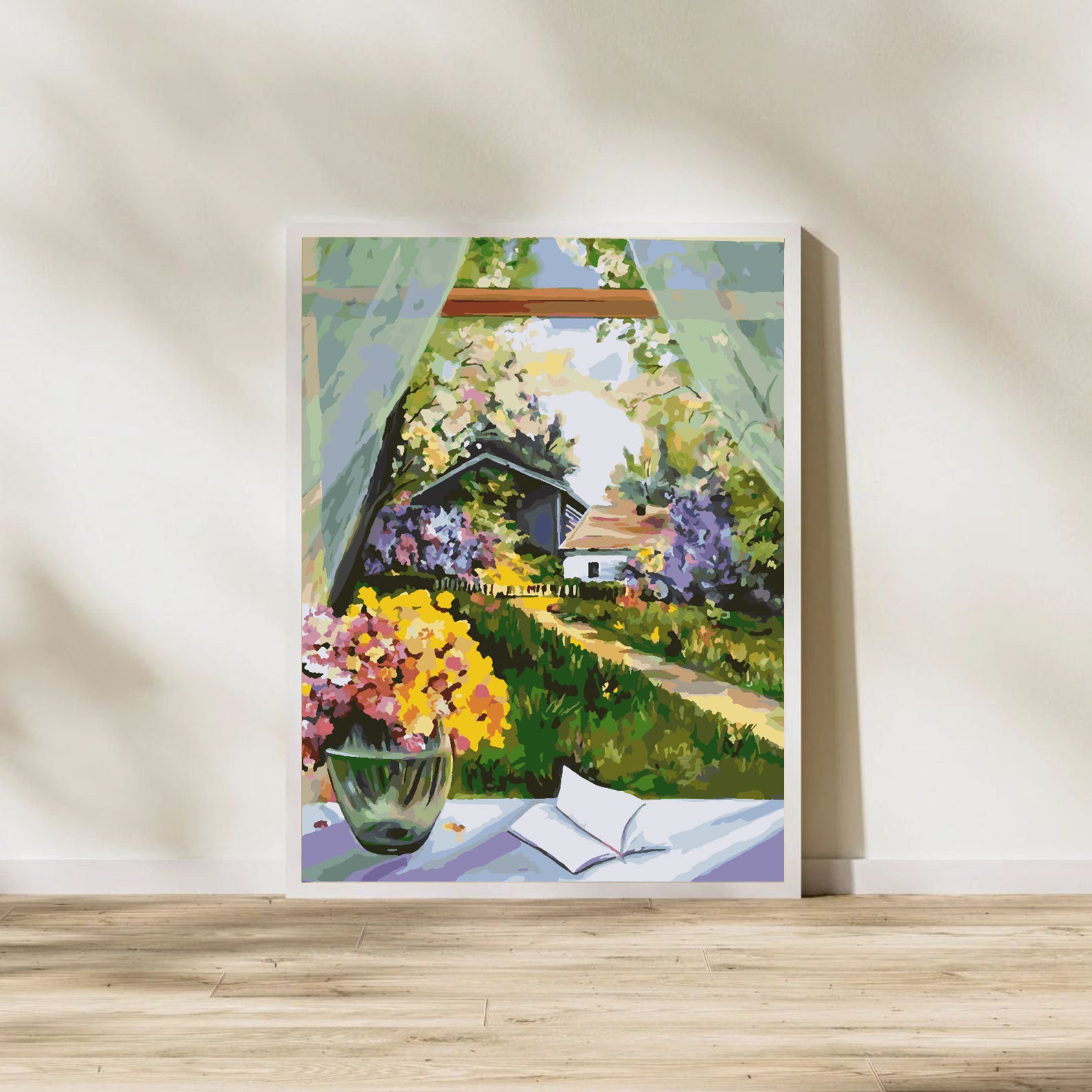 Malen nach Zahlen - Gelbe Blumen in Vase 4347