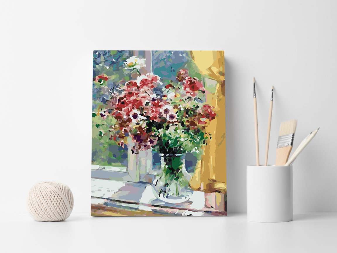 Peinture par numéros - Fleurs dans un vase 4350