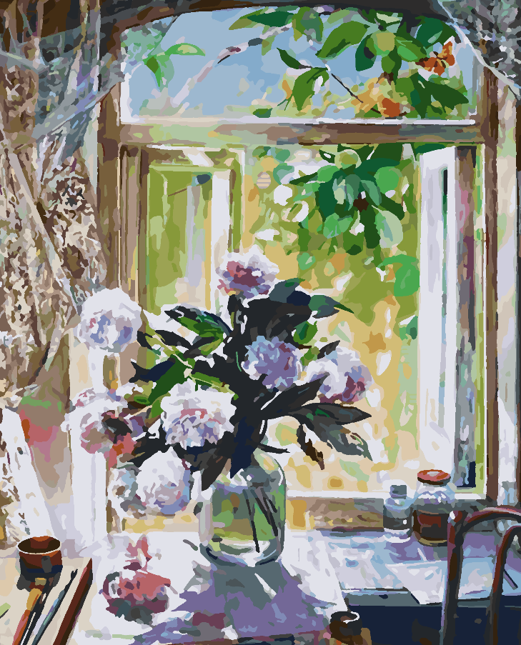 Malen nach Zahlen - Blumen in einer Vase 4355