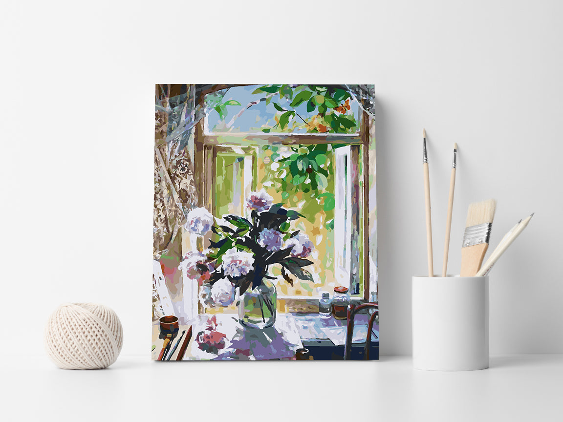 Malen nach Zahlen - Blumen in einer Vase 4355
