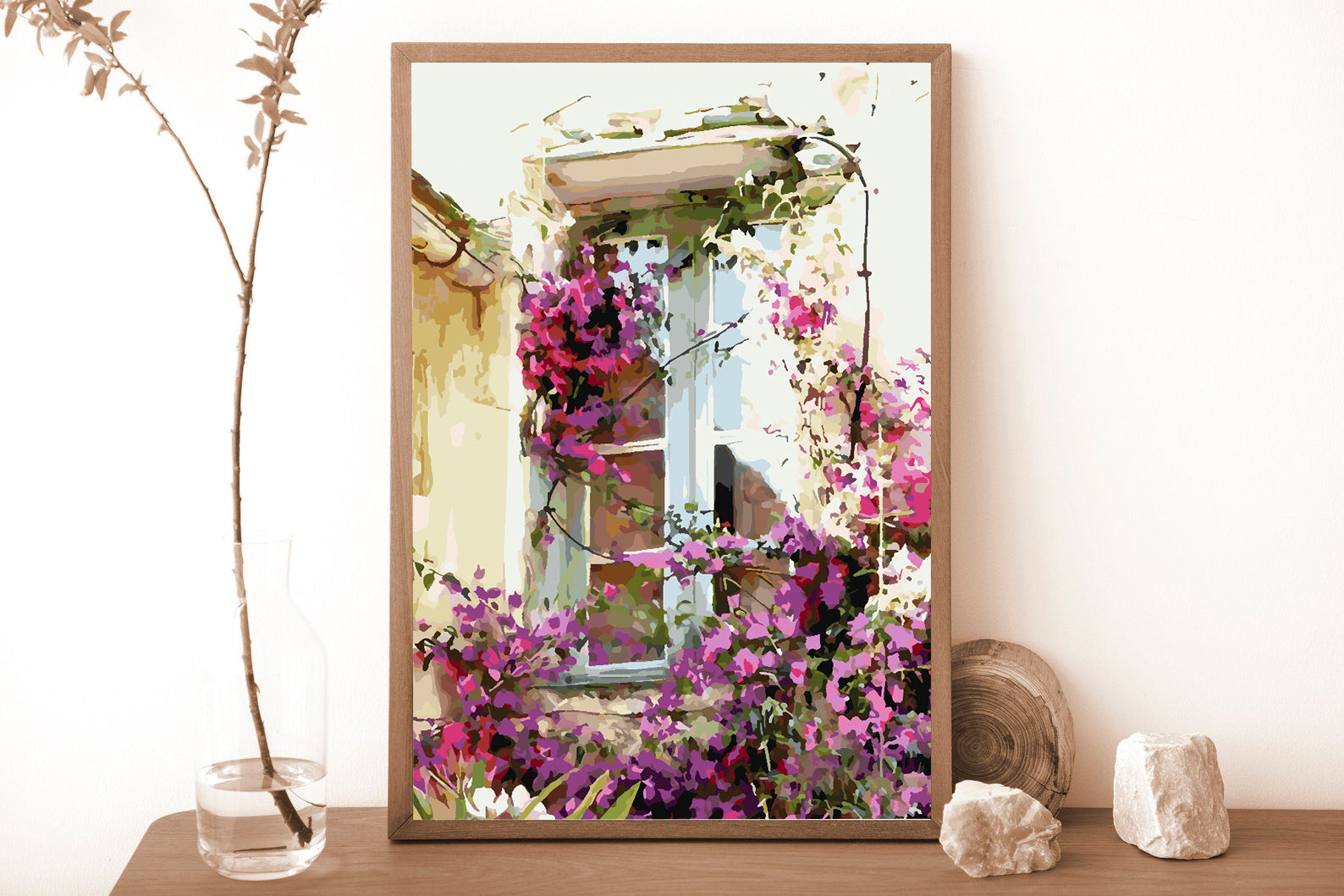 Malen nach Zahlen - Haus mit Blumen 4356