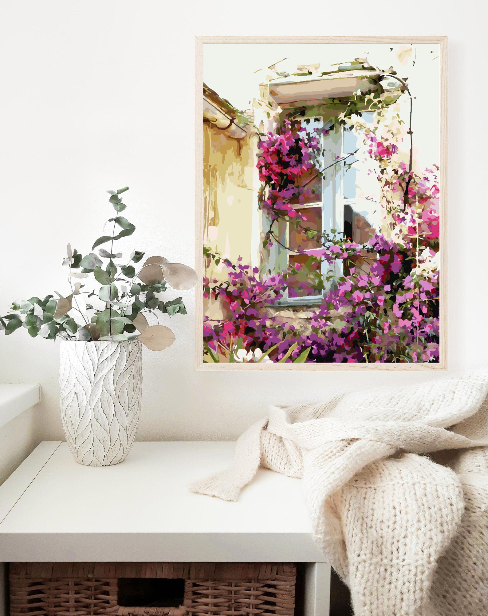 Malen nach Zahlen - Haus mit Blumen 4356