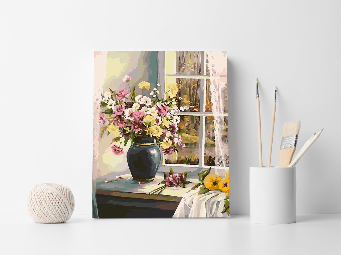 Malen nach Zahlen - Blumen in einer Vase 4357